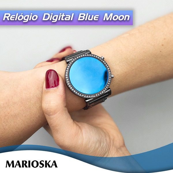 Relógio Digital Blue Moon