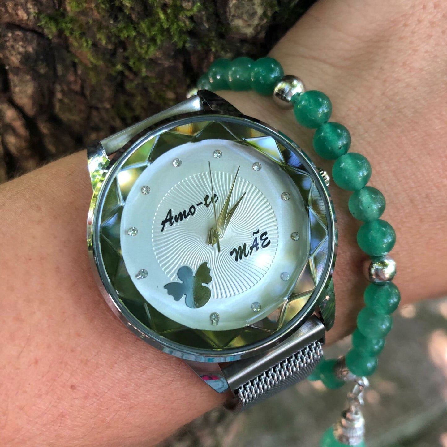 Relógio Amo-te Mãe Anjinho + Oferta de uma Pulseira